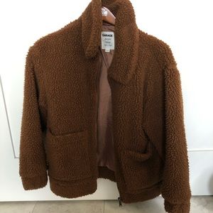 Garage Teddy Sherpa Coat - brown
